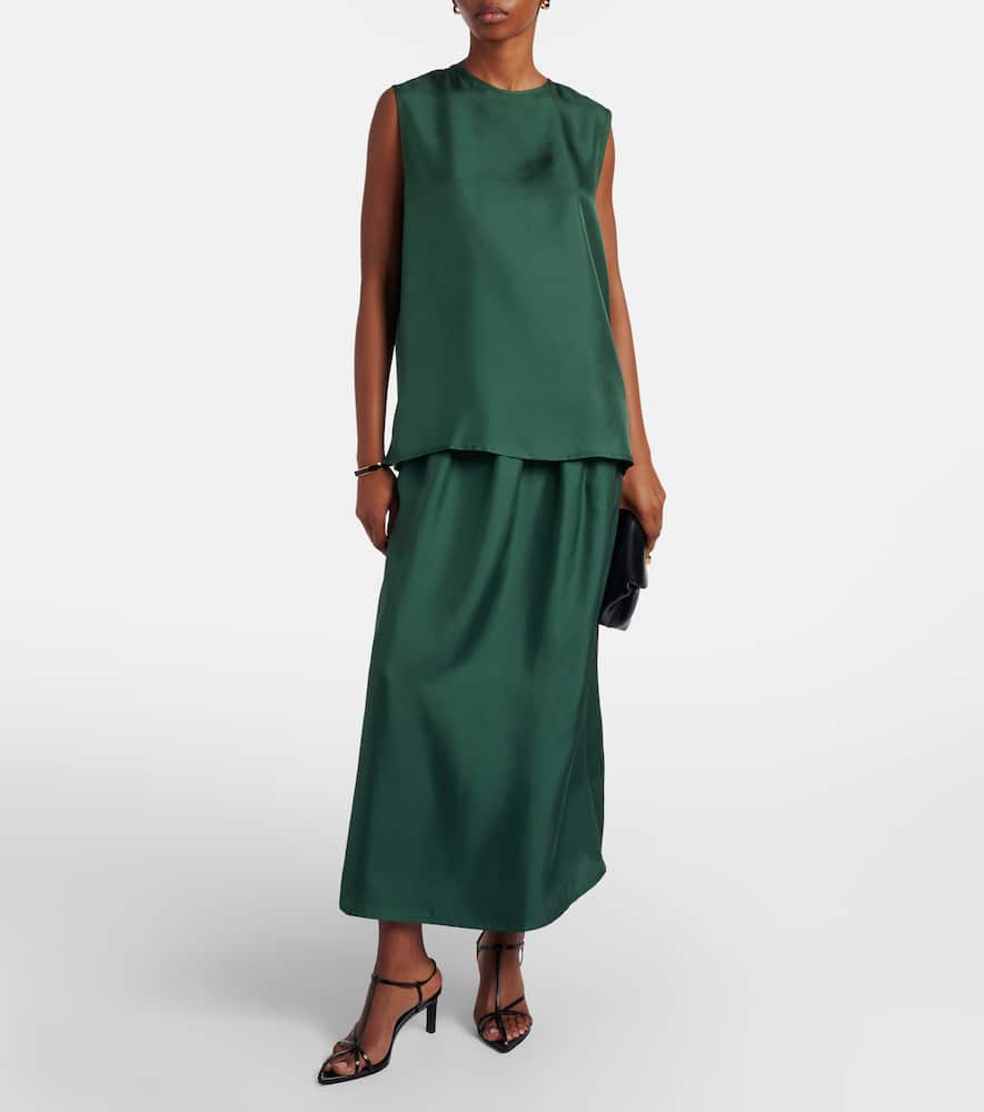 Trento silk twill tank top