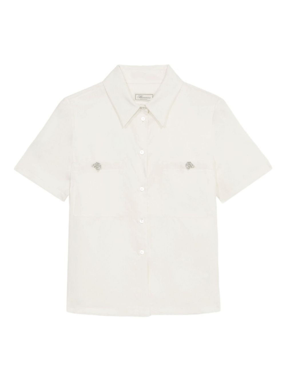 Short-sleeve button-up shirt - White