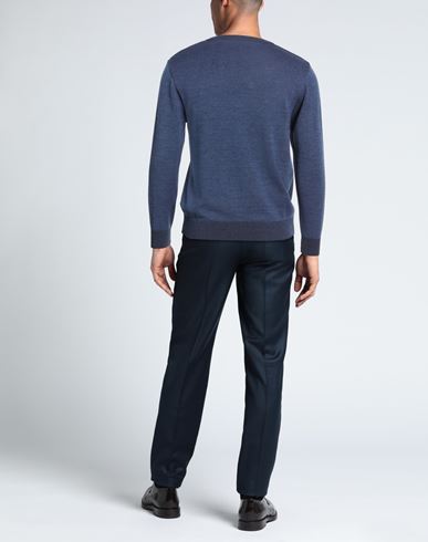 Montechiaro Man Sweater Navy Size 38 Acrylic, Virgin Wool, Cotton