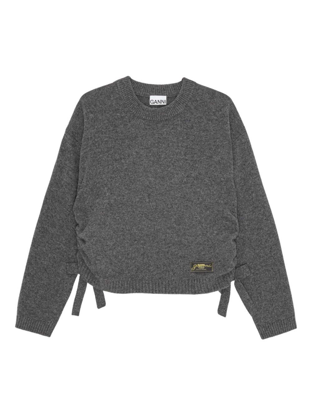 Ruched-detail sweater - Grey