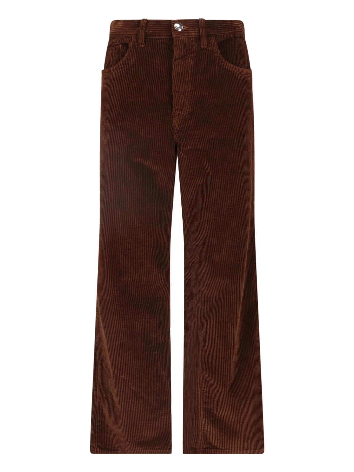 Men's Cotton Trousers with Calf Leather Application