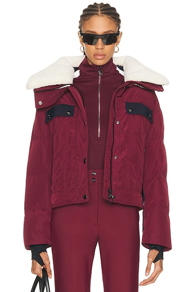 Fusalp Lakki Jacket in Acajou Marin & Neige - Burgundy. 38 also
