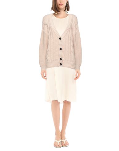 Peserico Woman Cardigan Beige Size 10 Alpaca wool, Polyamide, Virgin Wool