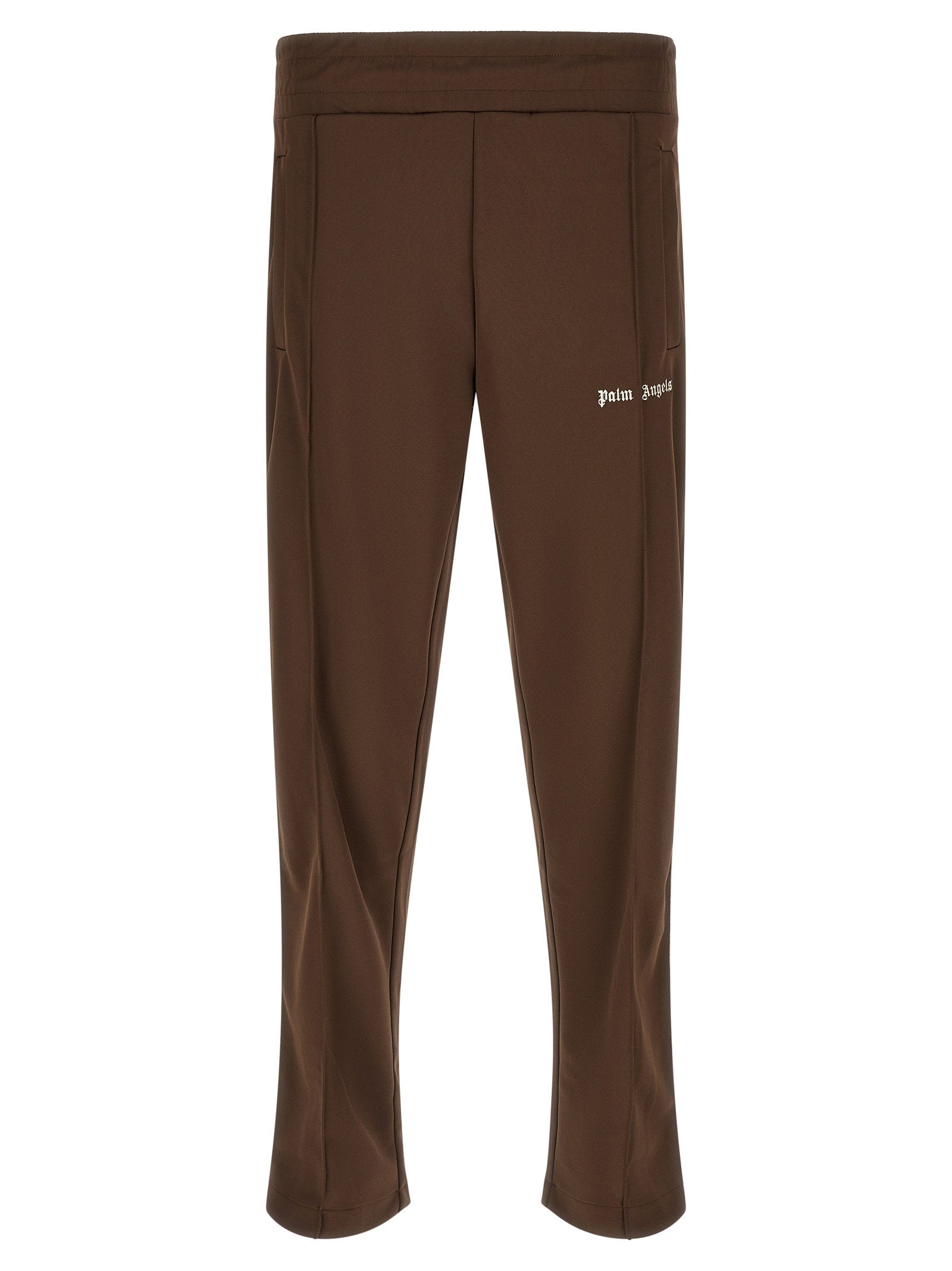 Logo-Printed Track Track Pants — Brown