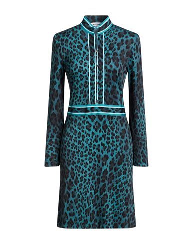Woman Mini dress Deep teal Size 10 Polyamide
