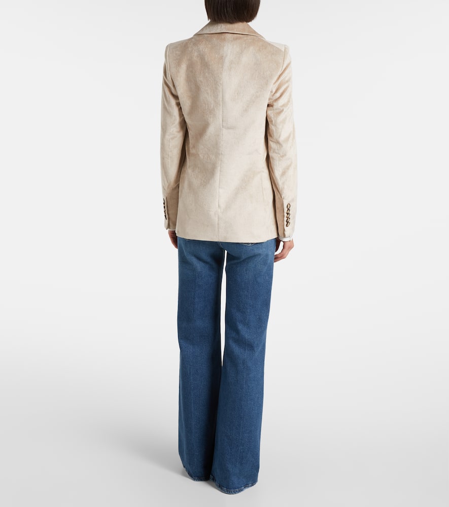 Sevyn double-breasted cotton-blend corduroy blazer