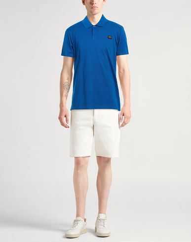 Man Polo shirt Blue Size XL Cotton