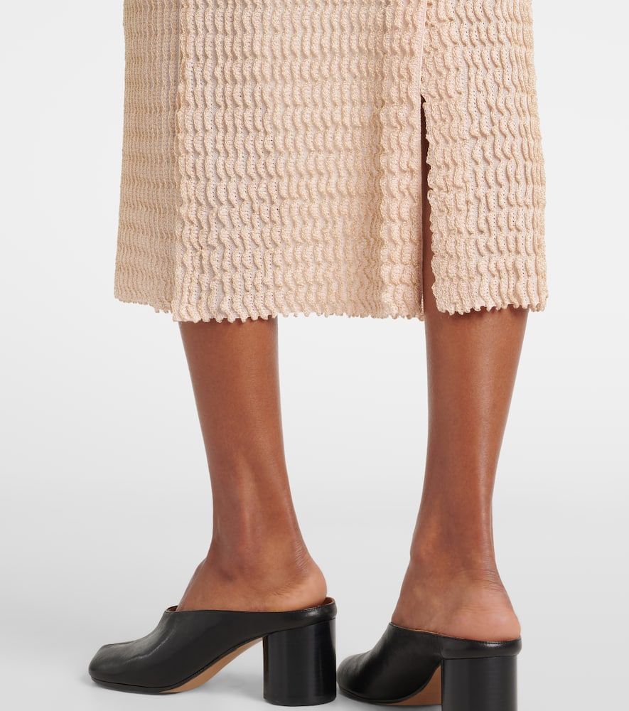 Knitted midi skirt