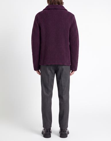 Man Cardigan Plum Size S Wool