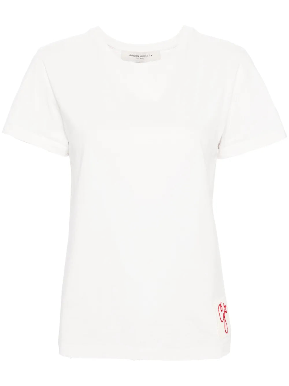Logo-Patch Cotton T-Shirt — White