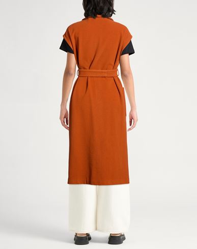 Woman Coat Rust Size 2 Virgin Wool, Polyamide
