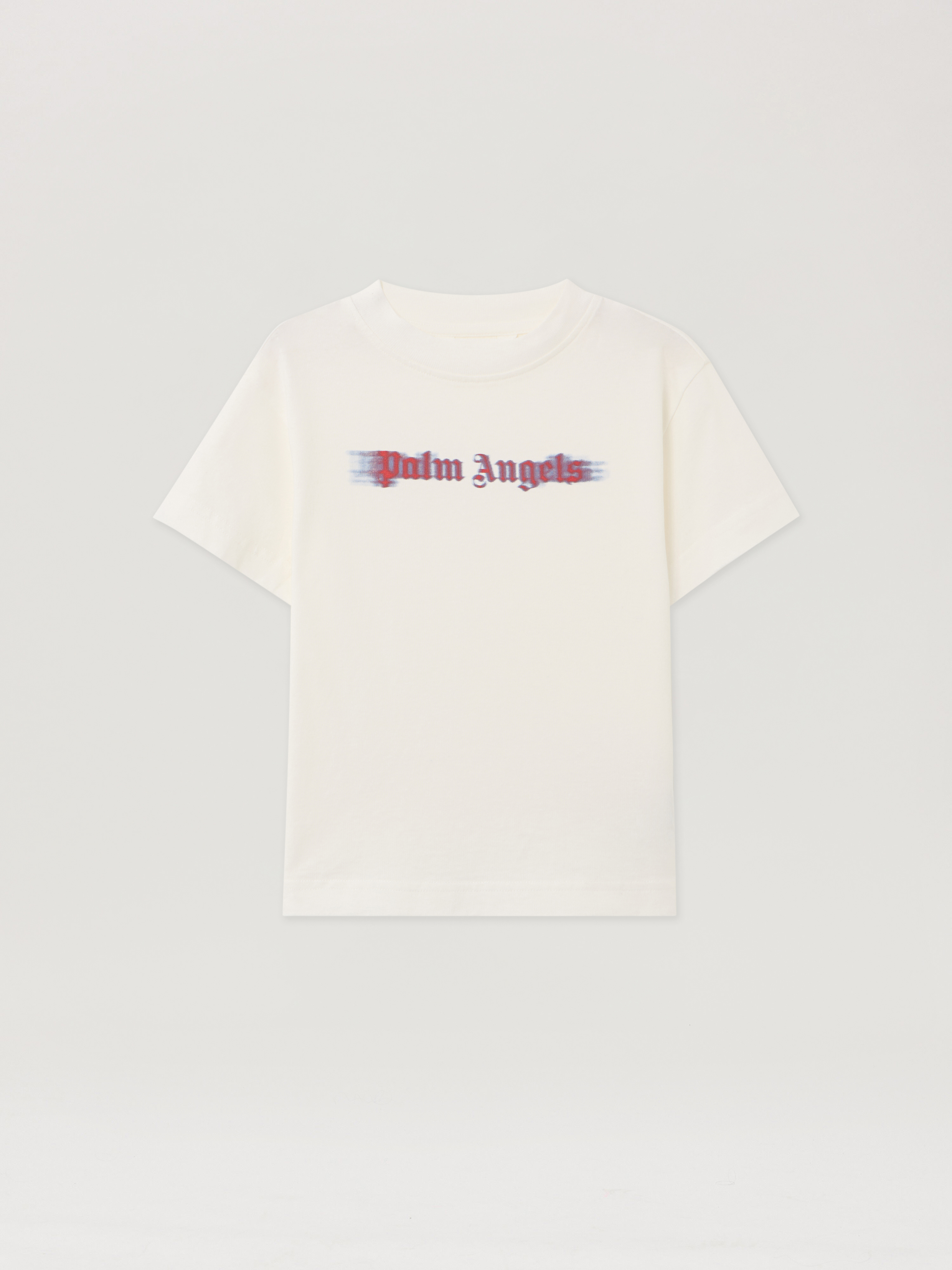Blurred Logo Reg.tshirt S/s Kids  Off White