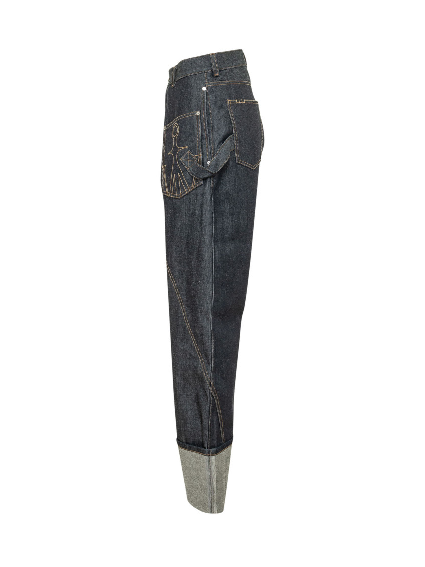 Blue Loose High Rise Jeans