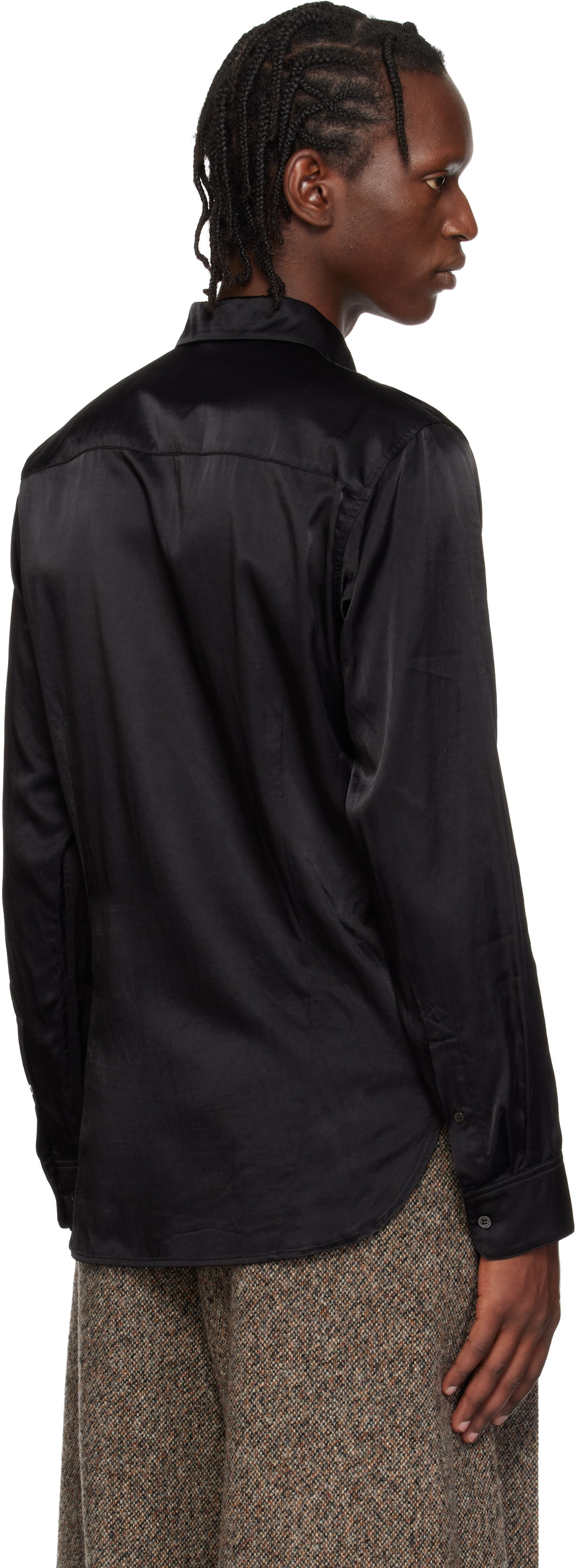 Black Satin Shirt