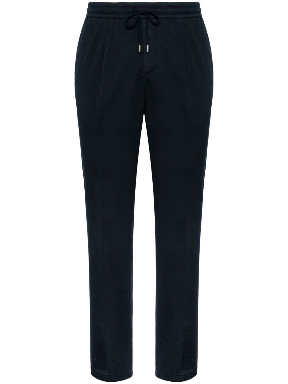 City Trousers in Stretch Cotton Tencel - Blue