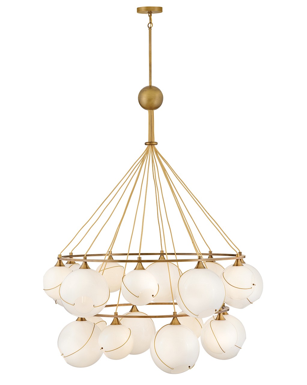 Heritage Brass LED Chandelier from the Skye Collection