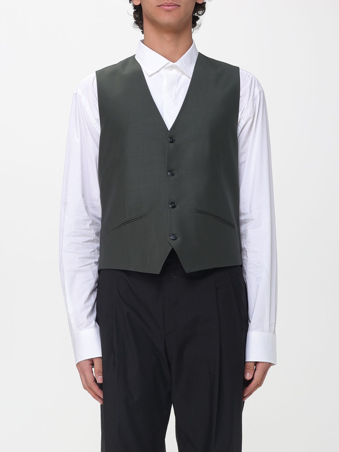 Suit Vest Men color Green