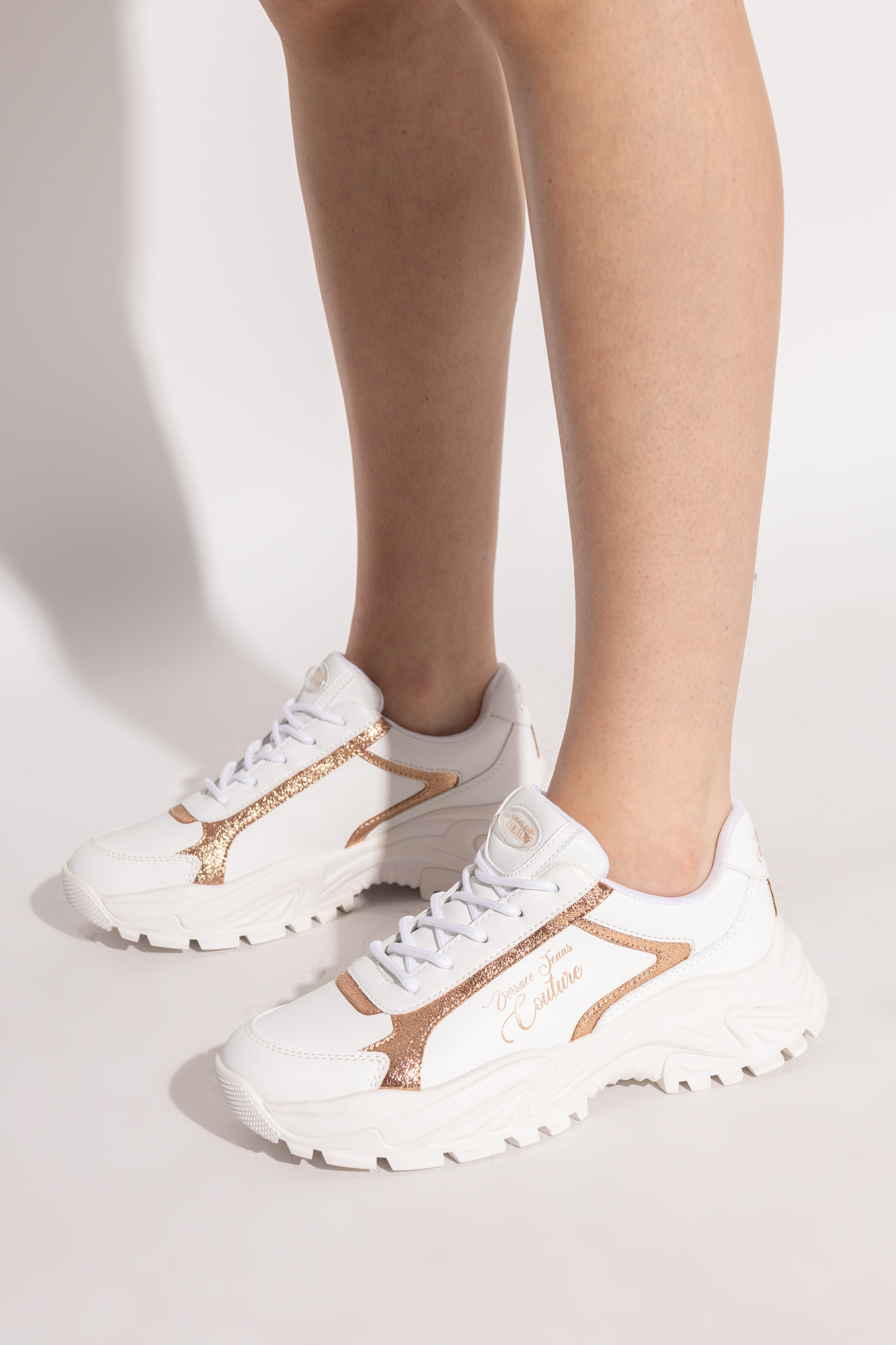 Sports Shoes With Printed Logo, Women's, White