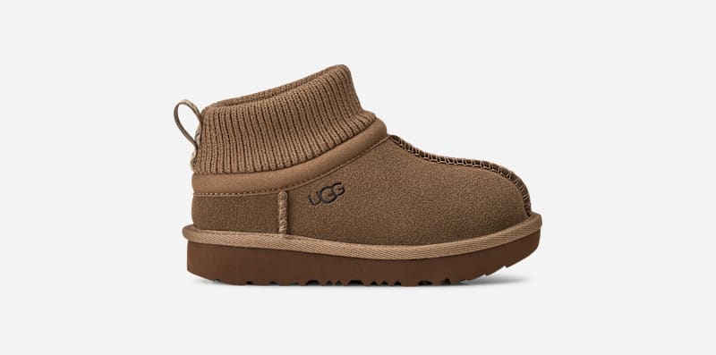 ® Toddlers' Classic Ultra Stretch Cuff Suede/Textile/Recycled Materials Classic Boots in Light Bronze