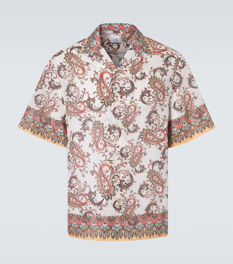 Paisley cotton bowling shirt