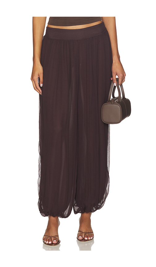 Lovers and Friends x Christina Elezaj Cordelia Pant in Chocolate Brown. XS also in XXS, S, M