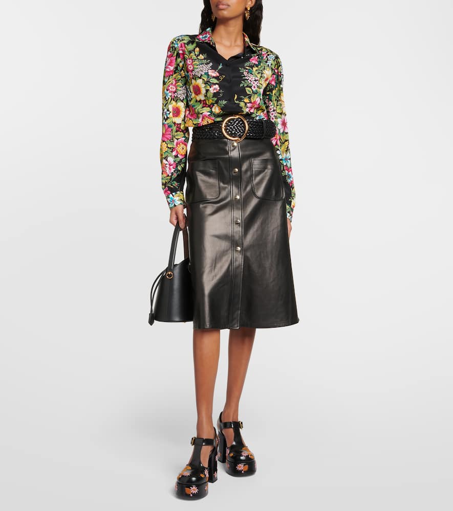 Printed silk shirt