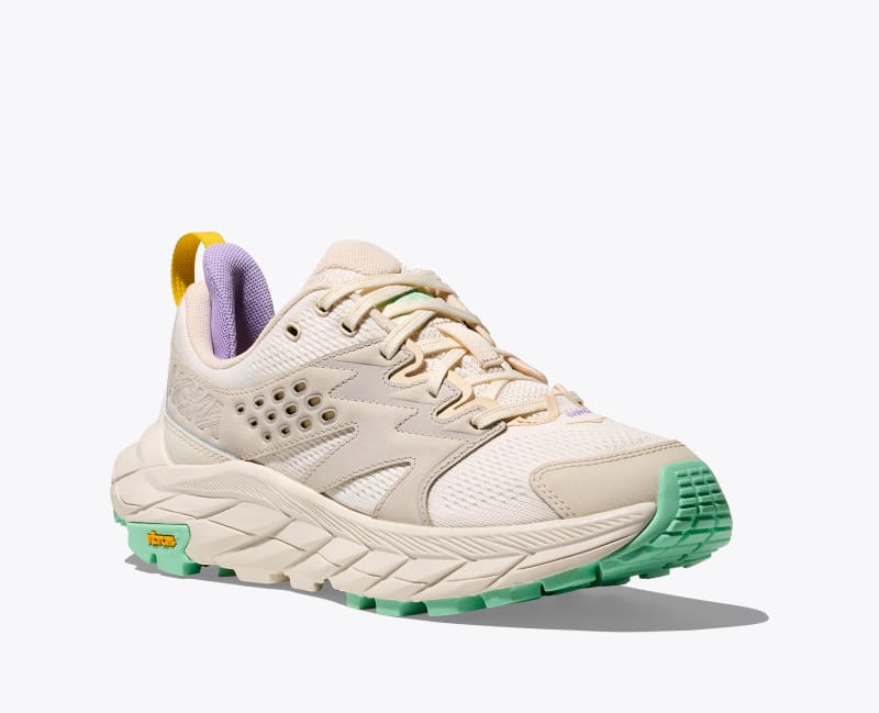 HOKA Women's Anacapa Breeze Low Shoes in Alabaster/Mint Fluorite