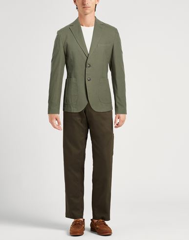 Natural Feeling Man Blazer Military green Size 40 Cotton