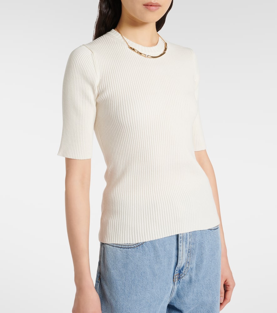 Róhe Ribbed-knit cotton-blend top