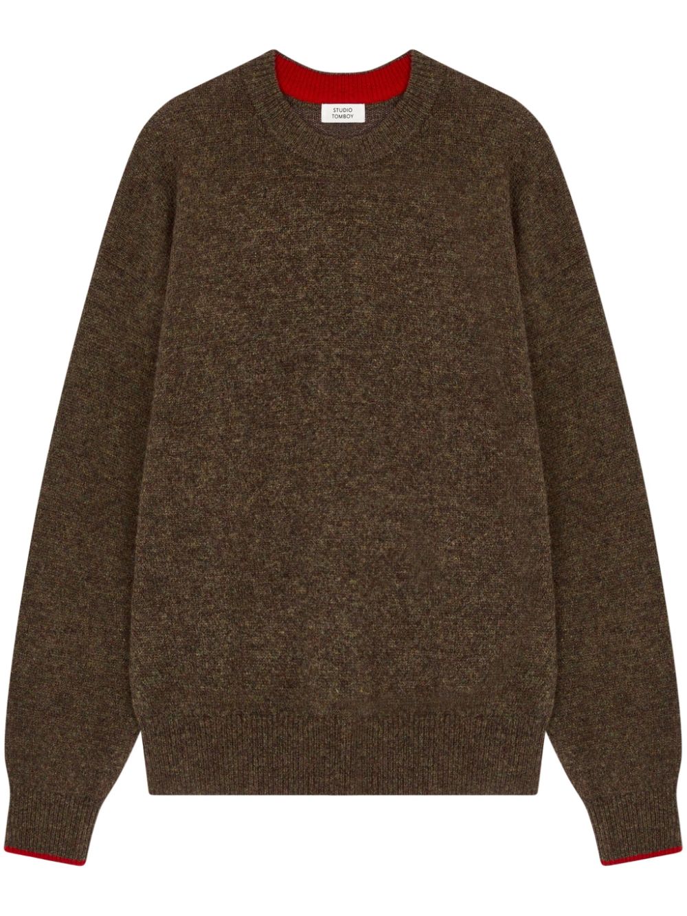 Crew-neck sweater - Brown