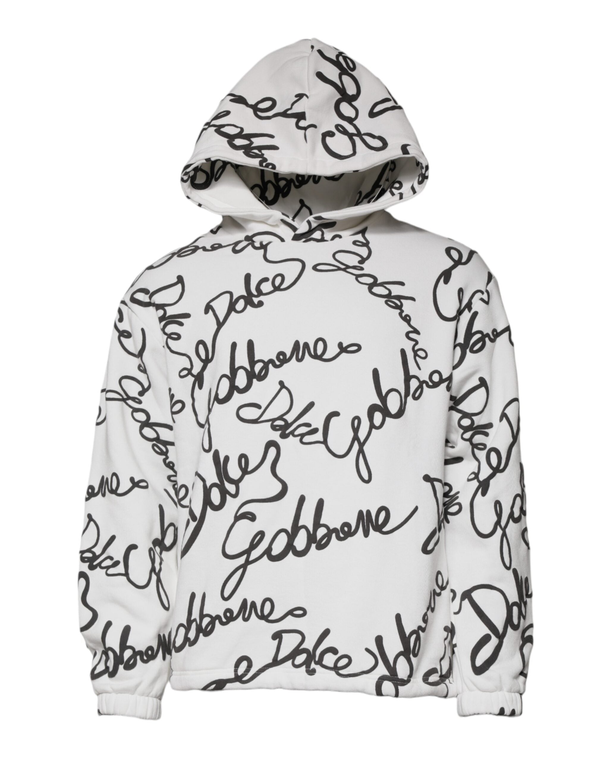 Logo-Print Cotton Hoodie — White