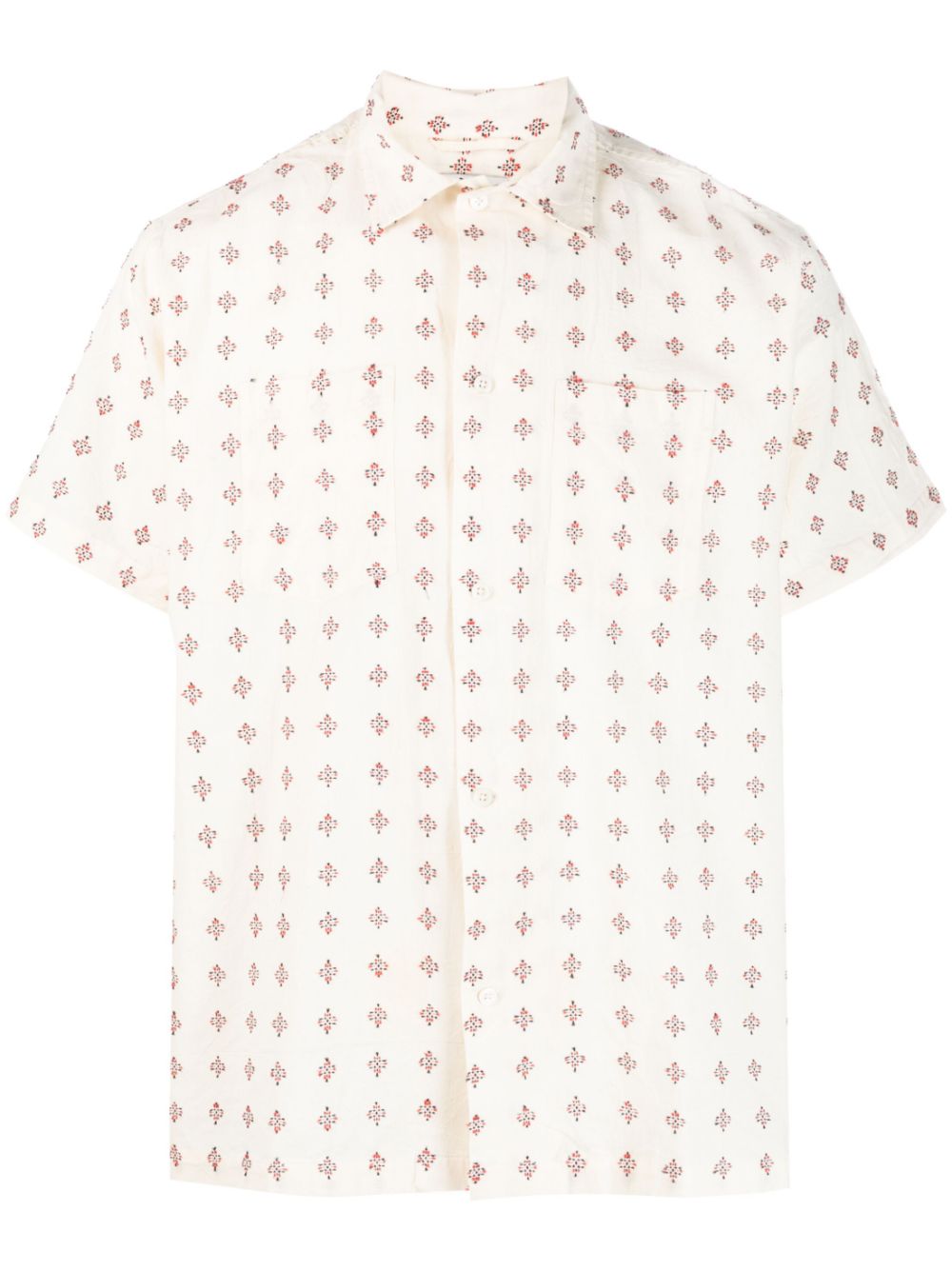 Chrystie embroidered cotton shirt - Neutrals