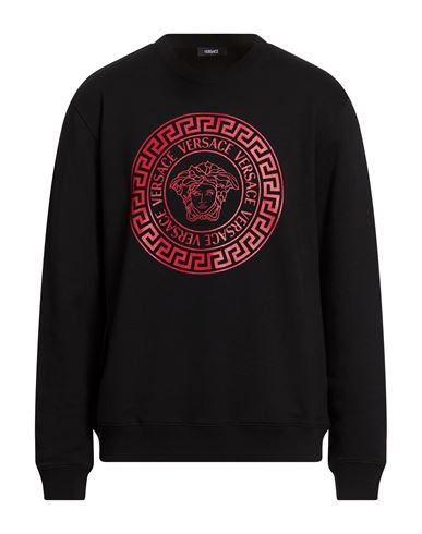 Man Sweatshirt Black Size XL Cotton