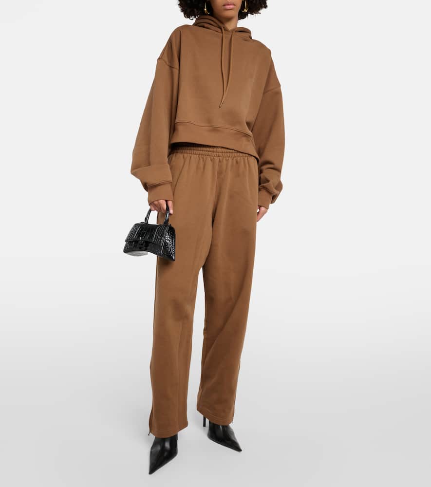 Oversized cotton jersey hoodie