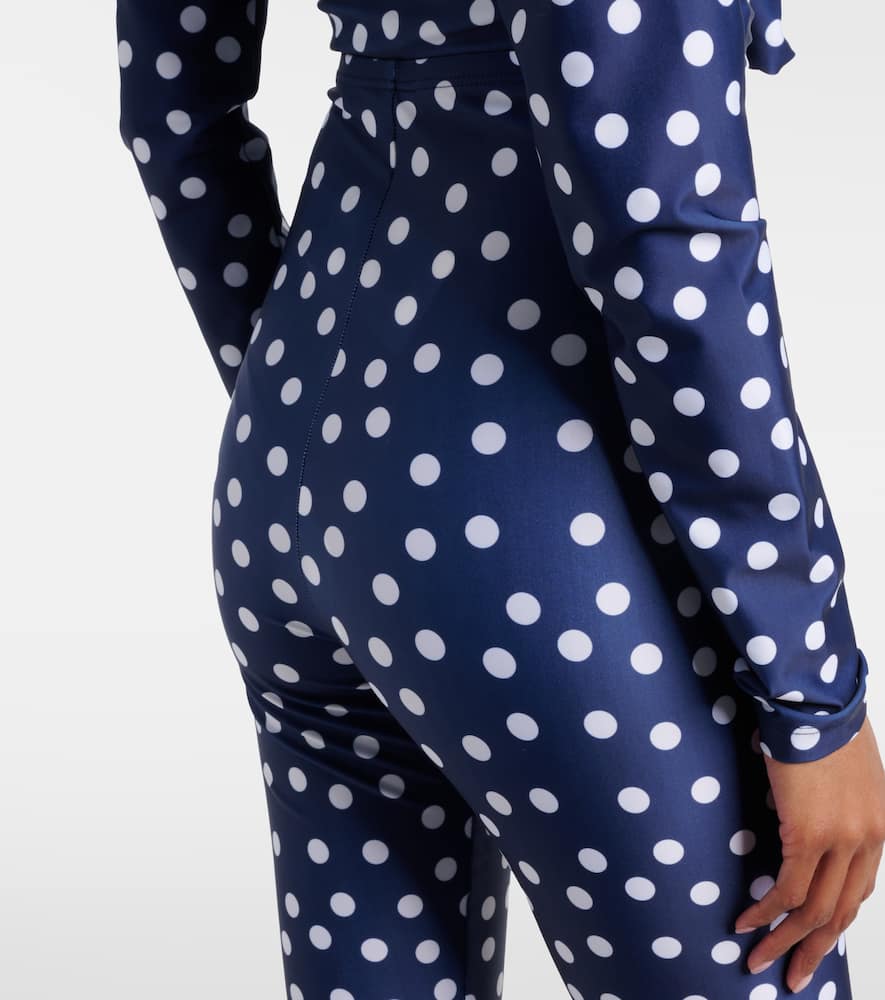 Polka-dot jersey leggings