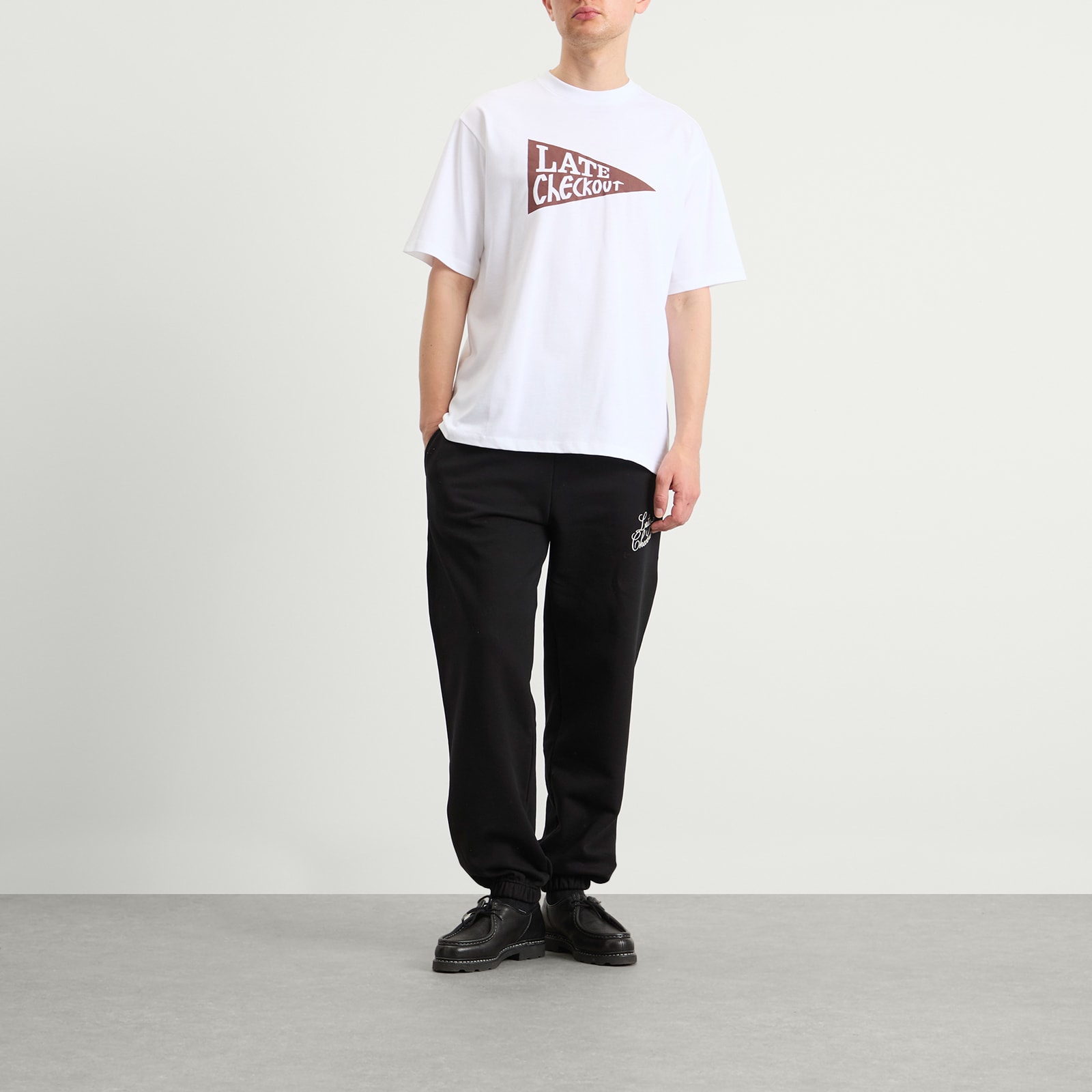 Men's Burgundy Flag T-Shirt in White