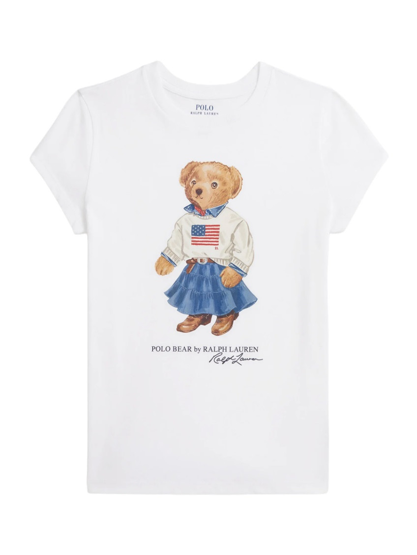 Kids White Graphic T-Shirt