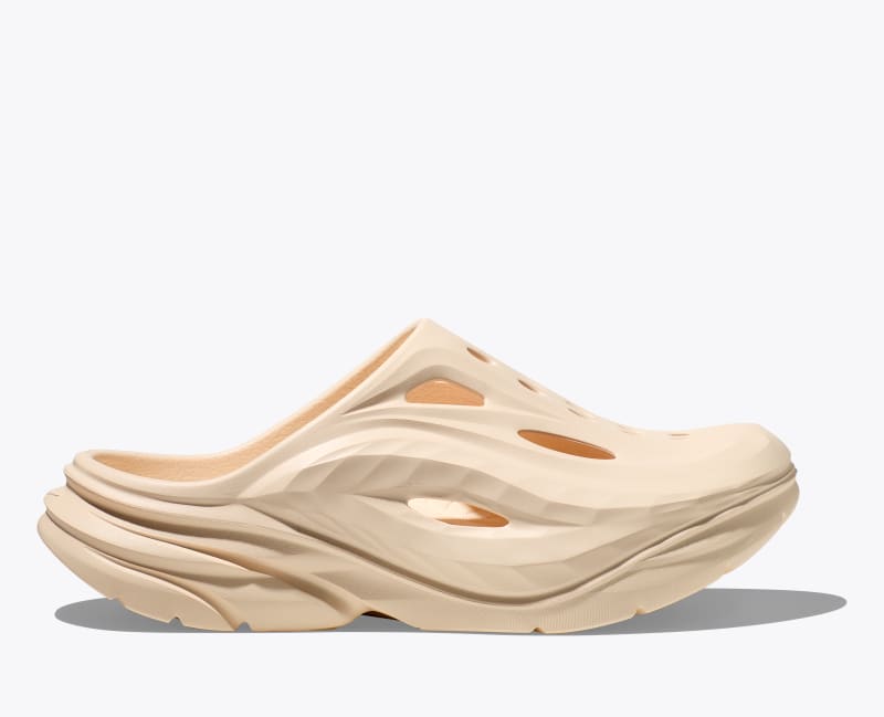 HOKA Ora Recovery Mule Shoes in Vanilla/Vanilla