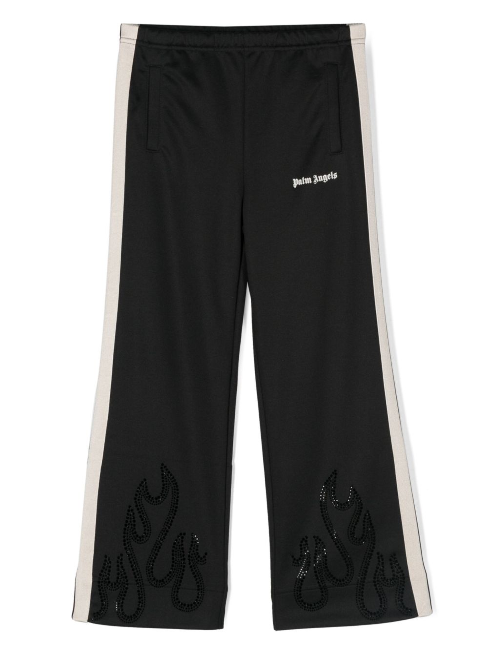 Flames strass-embellished track pants - Black