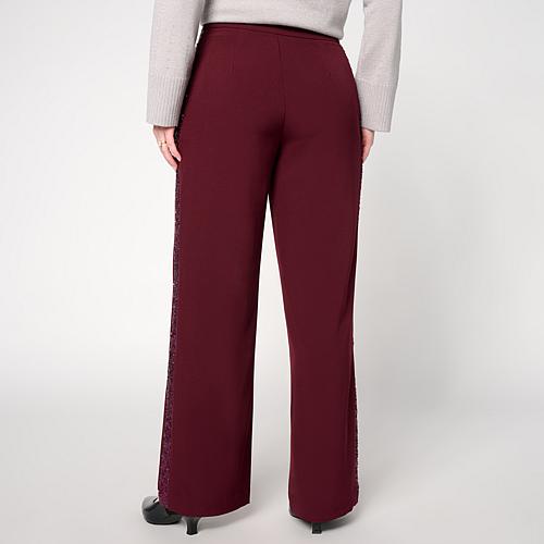 Mark & James by Badgley Mischka Peyton Sequin Side Stripe Pant - Red