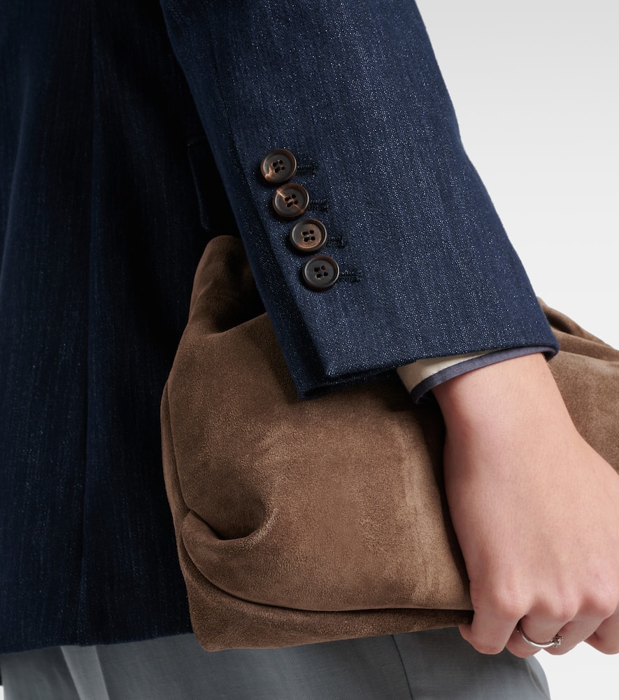 Metallic cotton-blend blazer