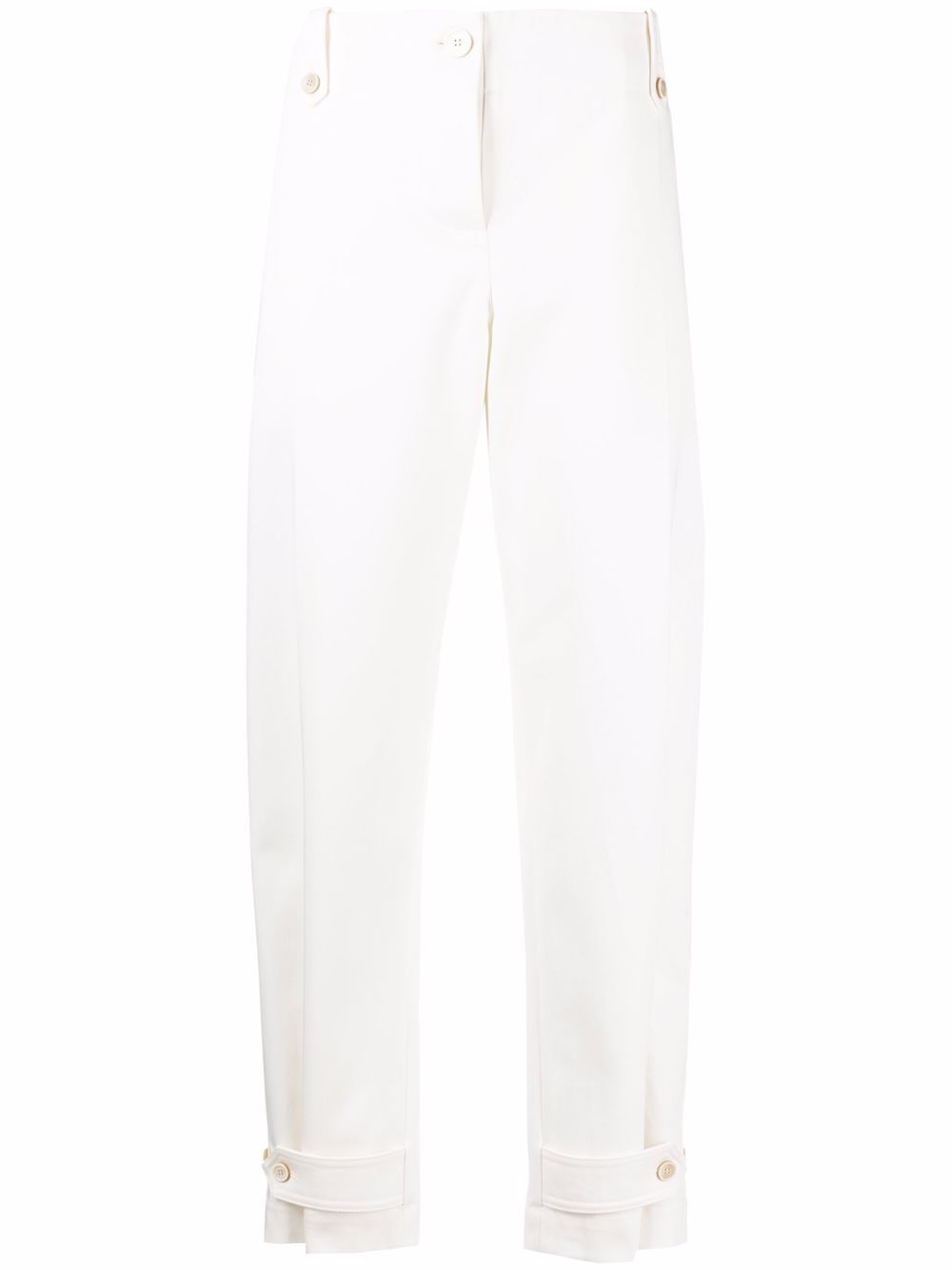 Military Cuff tailored trousers - White