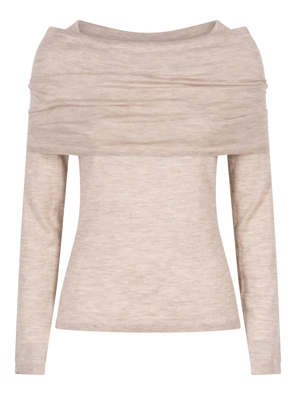 Lightweight Cashmere Sweater With Removable Wrap Detail