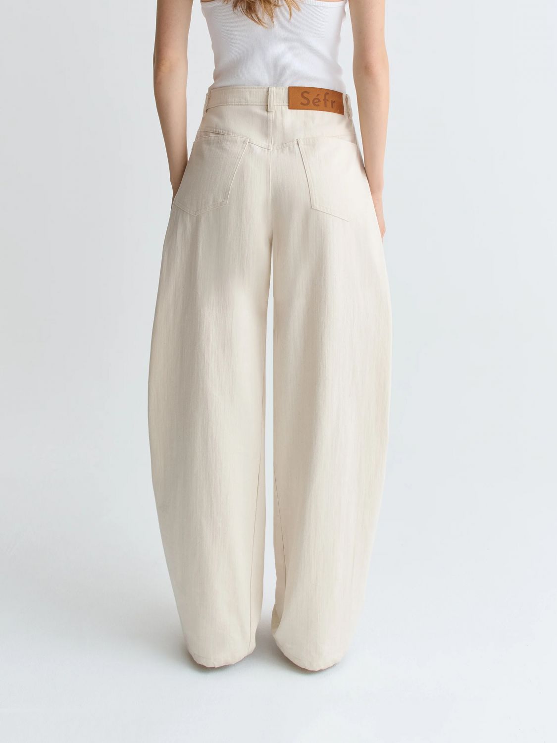 SÉFR Pants Woman color Ecru