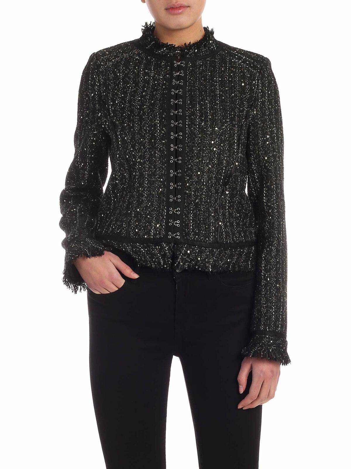 Sparkle Bouclé jacket in black
