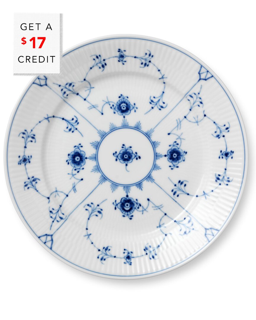 8.75In Blue Fluted Plain Salad Plate With $17 Credit