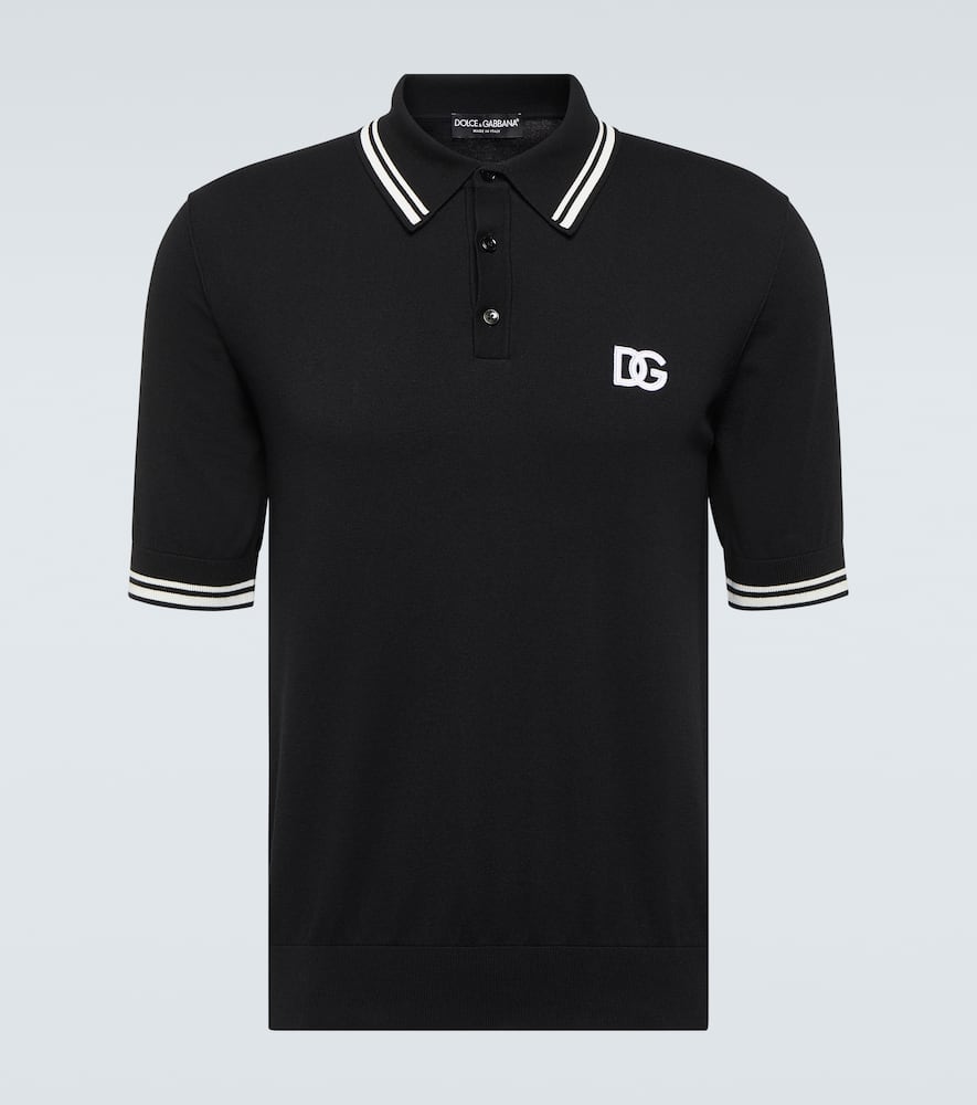 Logo cotton piqué polo shirt