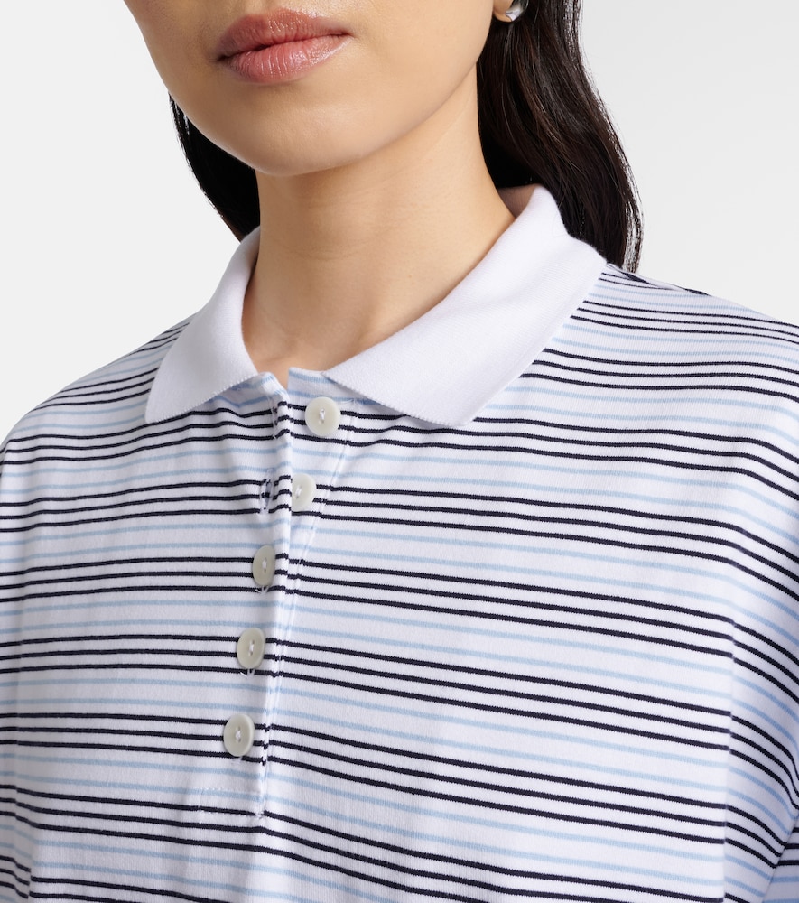 Róhe Striped oversized cotton polo shirt