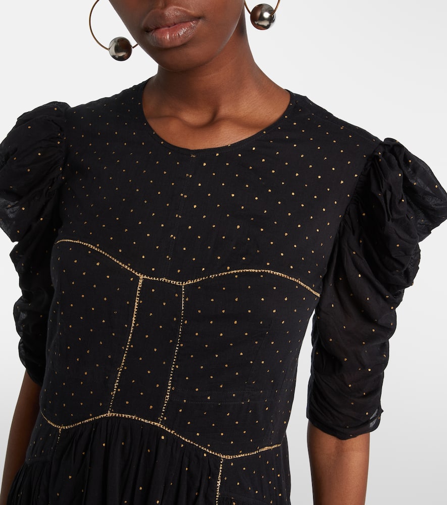 Sichene polka-dot cotton maxi dress