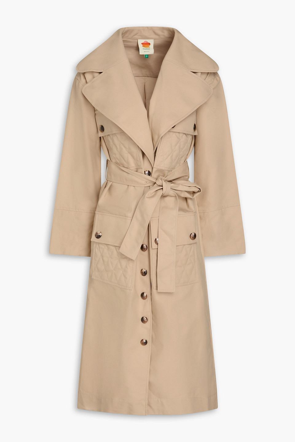 Cotton trench coat - Neutral - L